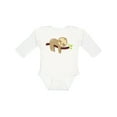 thumbnail image 1 of Inktastic Cute Sloth, Baby Sloth, Lazy Sloth, Sleeping Sloth Boys or Girls Long Sleeve Baby Bodysuit, 1 of 5
