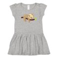 thumbnail image 1 of Inktastic Cute Sloth, Baby Sloth, Lazy Sloth, Sleeping Sloth Girls Toddler Dress, 1 of 5