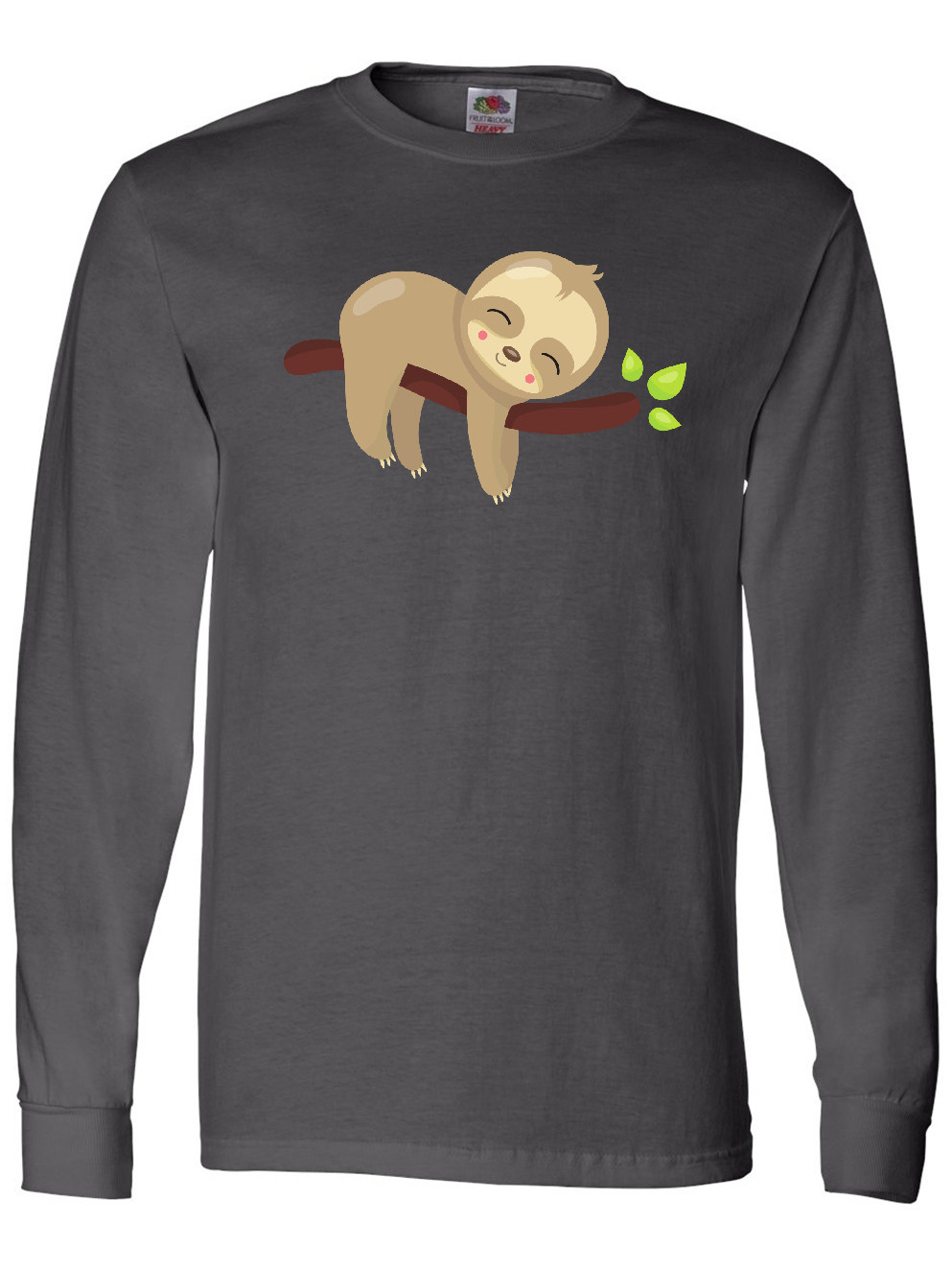 Inktastic Cute Sloth, Baby Sloth, Lazy Sloth, Sleeping Sloth Long Sleeve T-Shirt - image 1 of 4