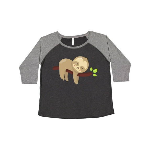 Inktastic Cute Sloth, Baby Sloth, Lazy Sloth, Sleeping Sloth Women's Plus Size T-Shirt