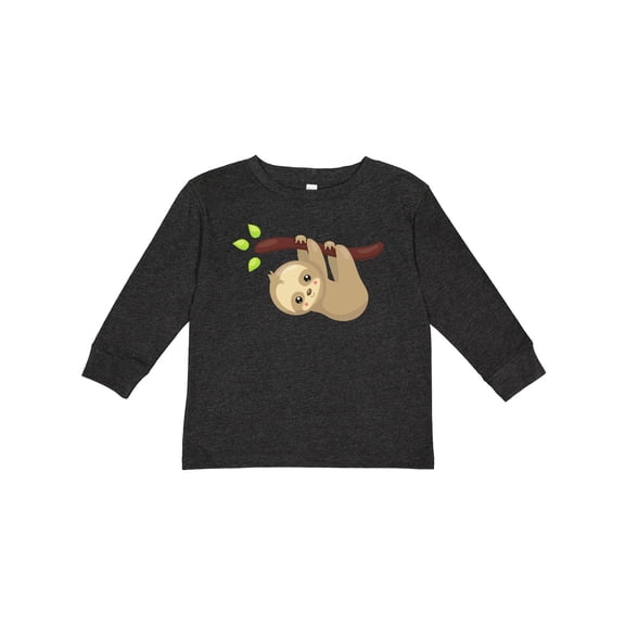 Inktastic Cute Sloth, Little Sloth, Baby Sloth, Lazy Sloth Boys or Girls Long Sleeve Toddler T-Shirt