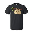 thumbnail image 1 of Inktastic Cute Sloth Hanging From Tree Branch, Lazy Sloth T-Shirt, 1 of 5