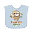 thumbnail image 1 of Inktastic Cute Sloth I Love My Abuela Boys or Girls Baby Bib, 1 of 4