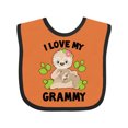 thumbnail image 1 of Inktastic Cute Sloth I Love My Grammy with Green Leaves Boys or Girls Baby Bib, 1 of 4