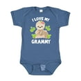thumbnail image 1 of Inktastic Cute Sloth I Love My Grammy with Green Leaves Boys or Girls Baby Bodysuit, 1 of 5