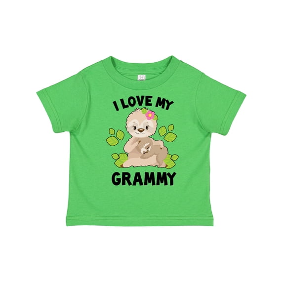 Inktastic Cute Sloth I Love My Grammy with Green Leaves Boys or Girls Toddler T-Shirt