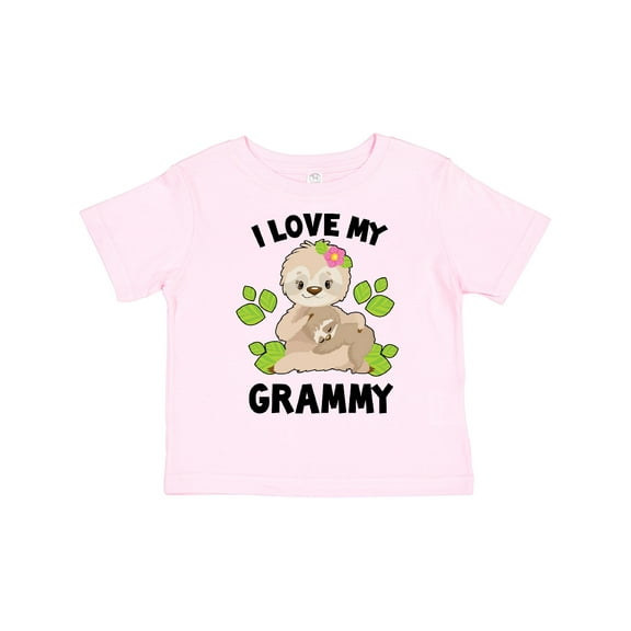 Inktastic Cute Sloth I Love My Grammy with Green Leaves Boys or Girls Toddler T-Shirt