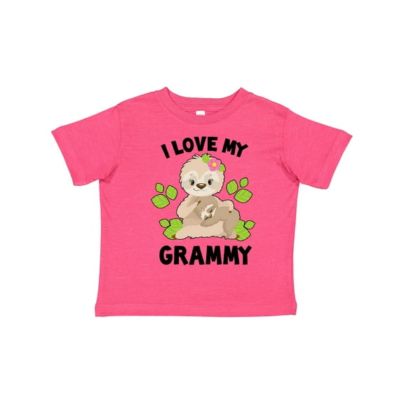 Inktastic Cute Sloth I Love My Grammy with Green Leaves Boys or Girls Toddler T-Shirt