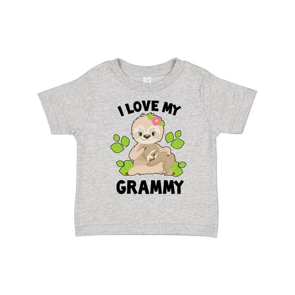 Inktastic Cute Sloth I Love My Grammy with Green Leaves Boys or Girls Toddler T-Shirt