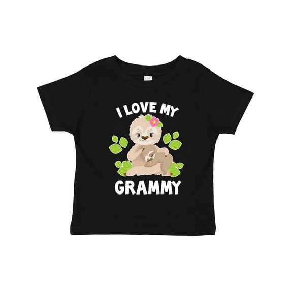Inktastic Cute Sloth I Love My Grammy with Green Leaves Boys or Girls Toddler T-Shirt