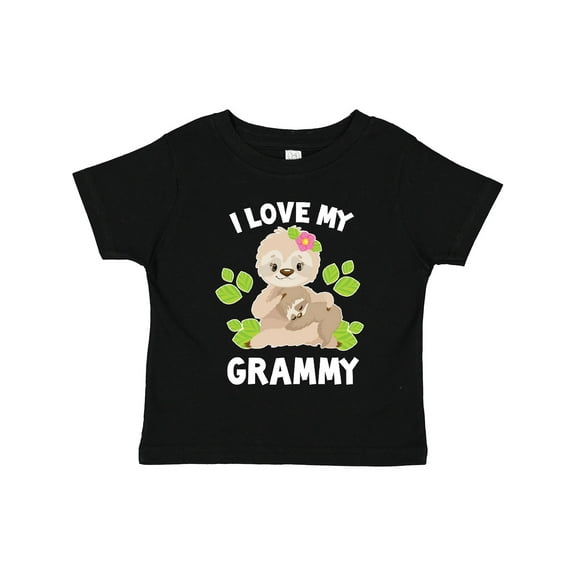 Inktastic Cute Sloth I Love My Grammy with Green Leaves Boys or Girls Toddler T-Shirt