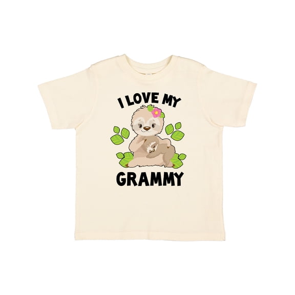 Inktastic Cute Sloth I Love My Grammy with Green Leaves Boys or Girls Toddler T-Shirt