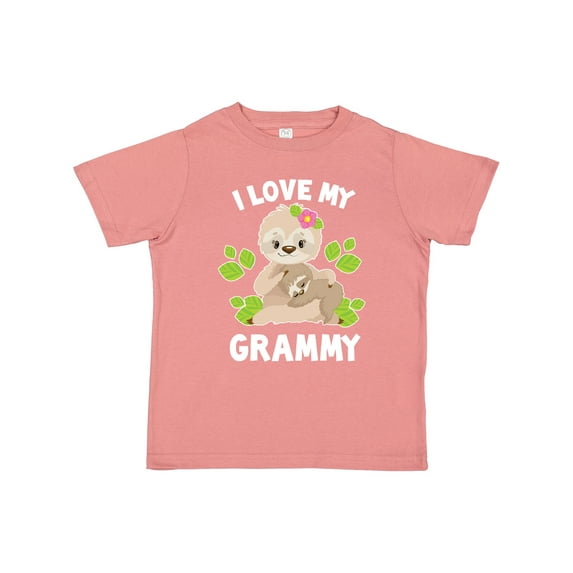 Inktastic Cute Sloth I Love My Grammy with Green Leaves Boys or Girls Toddler T-Shirt