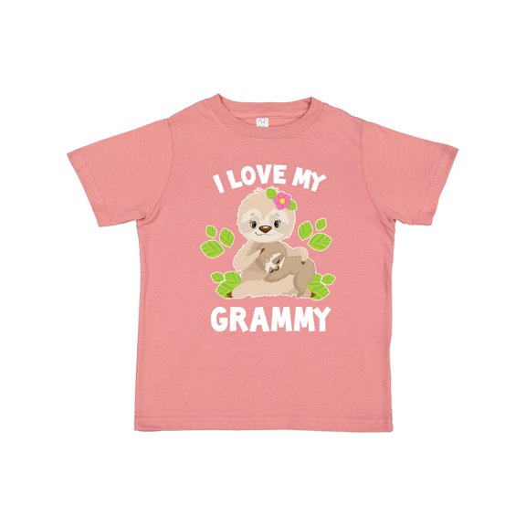 Inktastic Cute Sloth I Love My Grammy with Green Leaves Boys or Girls Toddler T-Shirt