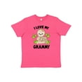thumbnail image 1 of Inktastic Cute Sloth I Love My Grammy with Green Leaves Youth T-Shirt, 1 of 5