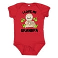 thumbnail image 1 of Inktastic Cute Sloth I Love My Grandpa with Green Leaves Boys or Girls Baby Bodysuit, 1 of 5