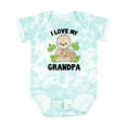thumbnail image 1 of Inktastic Cute Sloth I Love My Grandpa with Green Leaves Boys or Girls Baby Bodysuit, 1 of 5