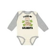 thumbnail image 1 of Inktastic Cute Sloth I Love My Grandpa with Green Leaves Boys or Girls Long Sleeve Baby Bodysuit, 1 of 5