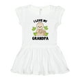 thumbnail image 1 of Inktastic Cute Sloth I Love My Grandpa with Green Leaves Girls Toddler Dress, 1 of 5