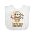 thumbnail image 1 of Inktastic Cute Sloth I Love My Memaw Boys or Girls Baby Bib, 1 of 4