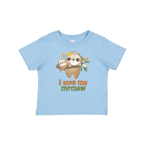 Inktastic Cute Sloth I Love My Memaw Boys or Girls Baby T-Shirt