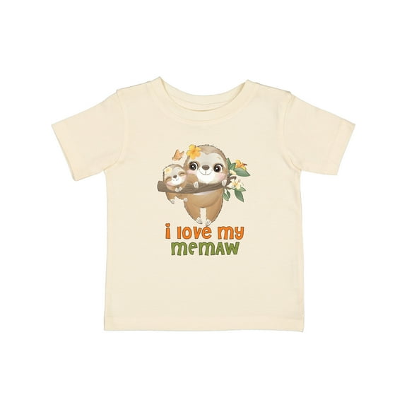 Inktastic Cute Sloth I Love My Memaw Boys or Girls Baby T-Shirt