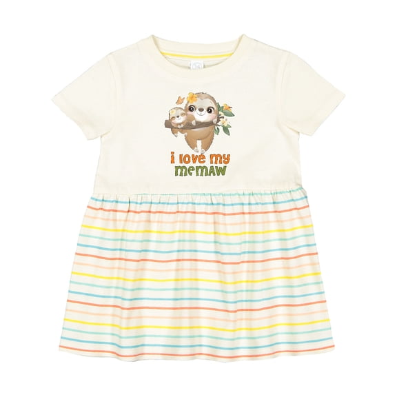 Inktastic Cute Sloth I Love My Memaw Girls Baby Dress