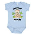 thumbnail image 1 of Inktastic Cute Sloth I Love My Mommy with Green Leaves Boys or Girls Baby Bodysuit, 1 of 5