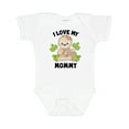 thumbnail image 1 of Inktastic Cute Sloth I Love My Mommy with Green Leaves Boys or Girls Baby Bodysuit, 1 of 5