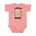 thumbnail image 1 of Inktastic Cute Sloth I Love My Mommy with Green Leaves Boys or Girls Baby Bodysuit, 1 of 5