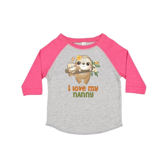 Inktastic Cute Sloth I Love My Nanny Boys or Girls Toddler T-Shirt