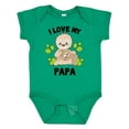 thumbnail image 1 of Inktastic Cute Sloth I Love My Papa with Green Leaves Boys or Girls Baby Bodysuit, 1 of 5