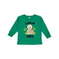 thumbnail image 1 of Inktastic Cute Sloth I Love My Papa with Green Leaves Boys or Girls Long Sleeve Toddler T-Shirt, 1 of 5