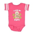 thumbnail image 1 of Inktastic Cute Sloth I Love My Poppi with Green Leaves Boys or Girls Baby Bodysuit, 1 of 5