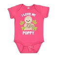 thumbnail image 1 of Inktastic Cute Sloth I Love My Poppy with Green Leaves Boys or Girls Baby Bodysuit, 1 of 5