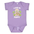 thumbnail image 1 of Inktastic Cute Sloth I Love My Poppy with Green Leaves Boys or Girls Baby Bodysuit, 1 of 5