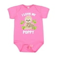 thumbnail image 1 of Inktastic Cute Sloth I Love My Poppy with Green Leaves Boys or Girls Baby Bodysuit, 1 of 5