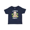 thumbnail image 1 of Inktastic Cute Sloth I Love My Poppy with Green Leaves Boys or Girls Baby T-Shirt, 1 of 5