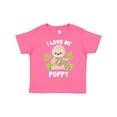 thumbnail image 1 of Inktastic Cute Sloth I Love My Poppy with Green Leaves Boys or Girls Toddler T-Shirt, 1 of 5
