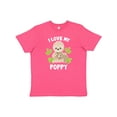 thumbnail image 1 of Inktastic Cute Sloth I Love My Poppy with Green Leaves Youth T-Shirt, 1 of 5