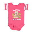 thumbnail image 1 of Inktastic Cute Sloth I Love My Step Dad with Green Leaves Boys or Girls Baby Bodysuit, 1 of 5