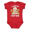 thumbnail image 1 of Inktastic Cute Sloth I Love My Step Dad with Green Leaves Boys or Girls Baby Bodysuit, 1 of 5