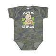 thumbnail image 1 of Inktastic Cute Sloth I Love My Step Dad with Green Leaves Boys or Girls Baby Bodysuit, 1 of 5