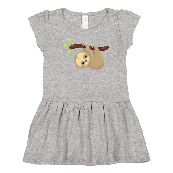 Inktastic Cute Sloth, Little Sloth, Baby Sloth, Lazy Sloth Girls Toddler Dress