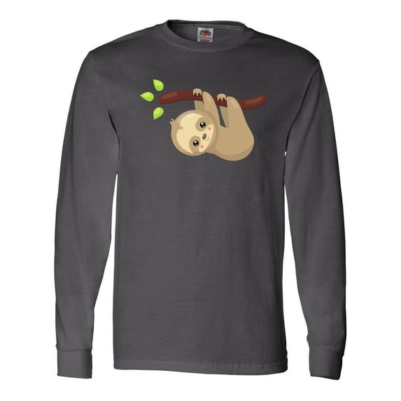 Inktastic Cute Sloth, Little Sloth, Baby Sloth, Lazy Sloth Long Sleeve T-Shirt