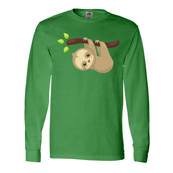Inktastic Cute Sloth, Little Sloth, Baby Sloth, Lazy Sloth Long Sleeve T-Shirt