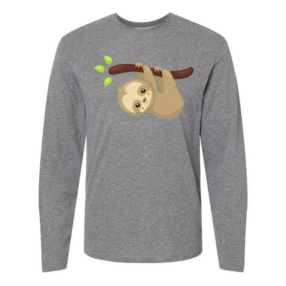 Inktastic Cute Sloth, Little Sloth, Baby Sloth, Lazy Sloth Long Sleeve T-Shirt