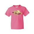 thumbnail image 1 of Inktastic Cute Sloth Sleeping On Tree Branch, Lazy Sloth Youth T-Shirt, 1 of 5