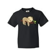 thumbnail image 1 of Inktastic Cute Sloth Sleeping On Tree Branch, Lazy Sloth Youth T-Shirt, 1 of 5