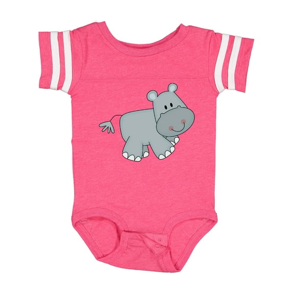 Inktastic Cute Smiling Baby Hippo Boys or Girls Baby Bodysuit